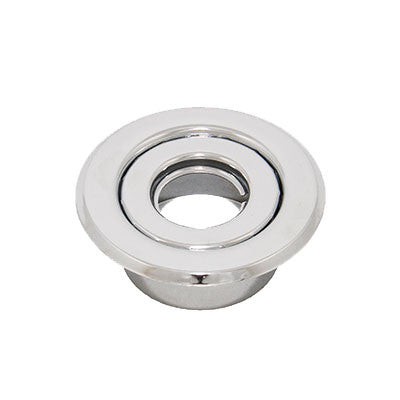 semi-recessed chrome escutcheon