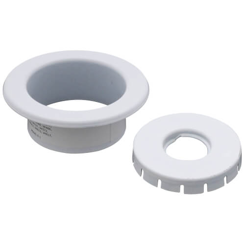 semi-recessed white escutcheon